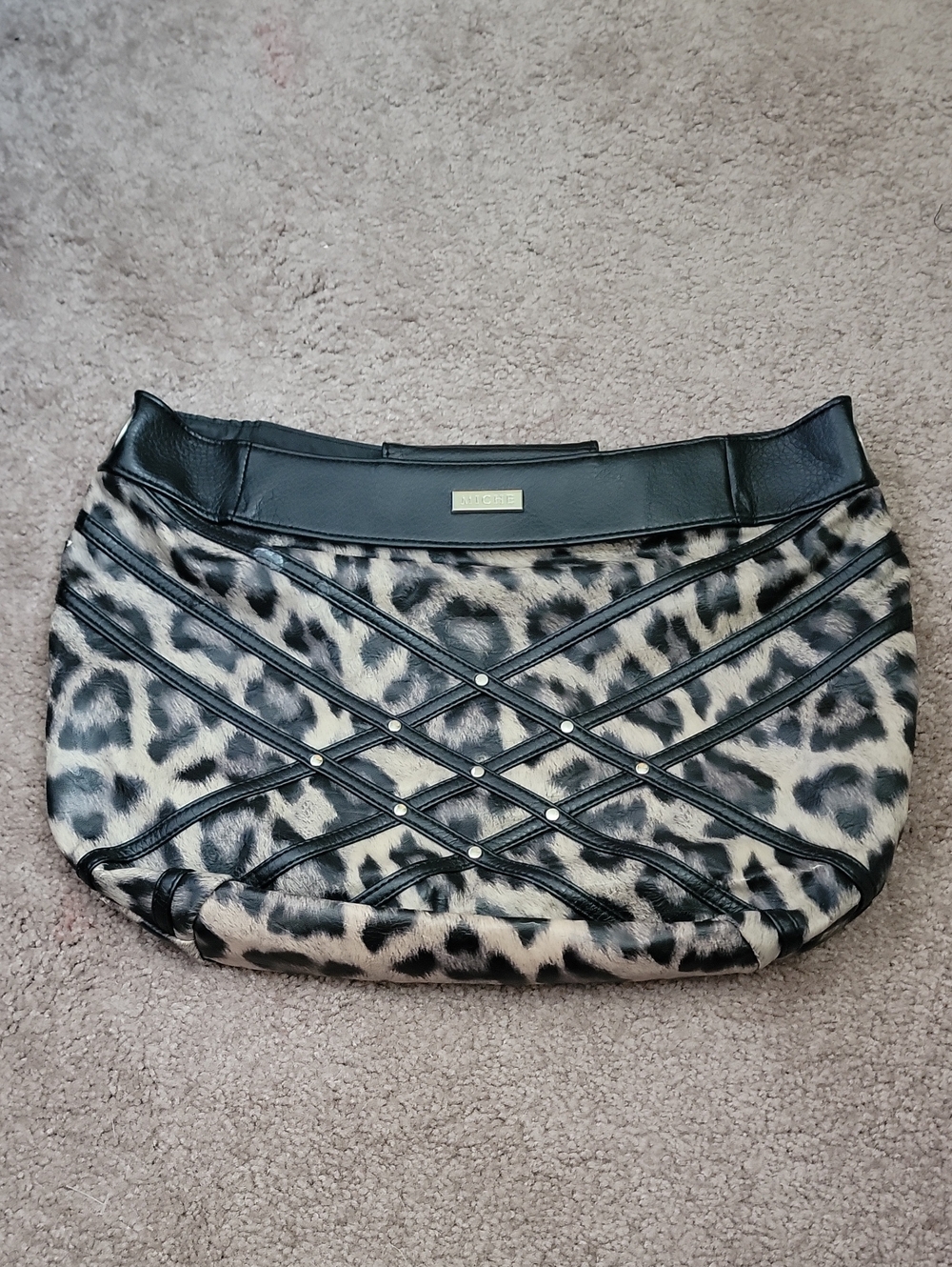 Miche Leopard Print Demi Cover with Black Trim